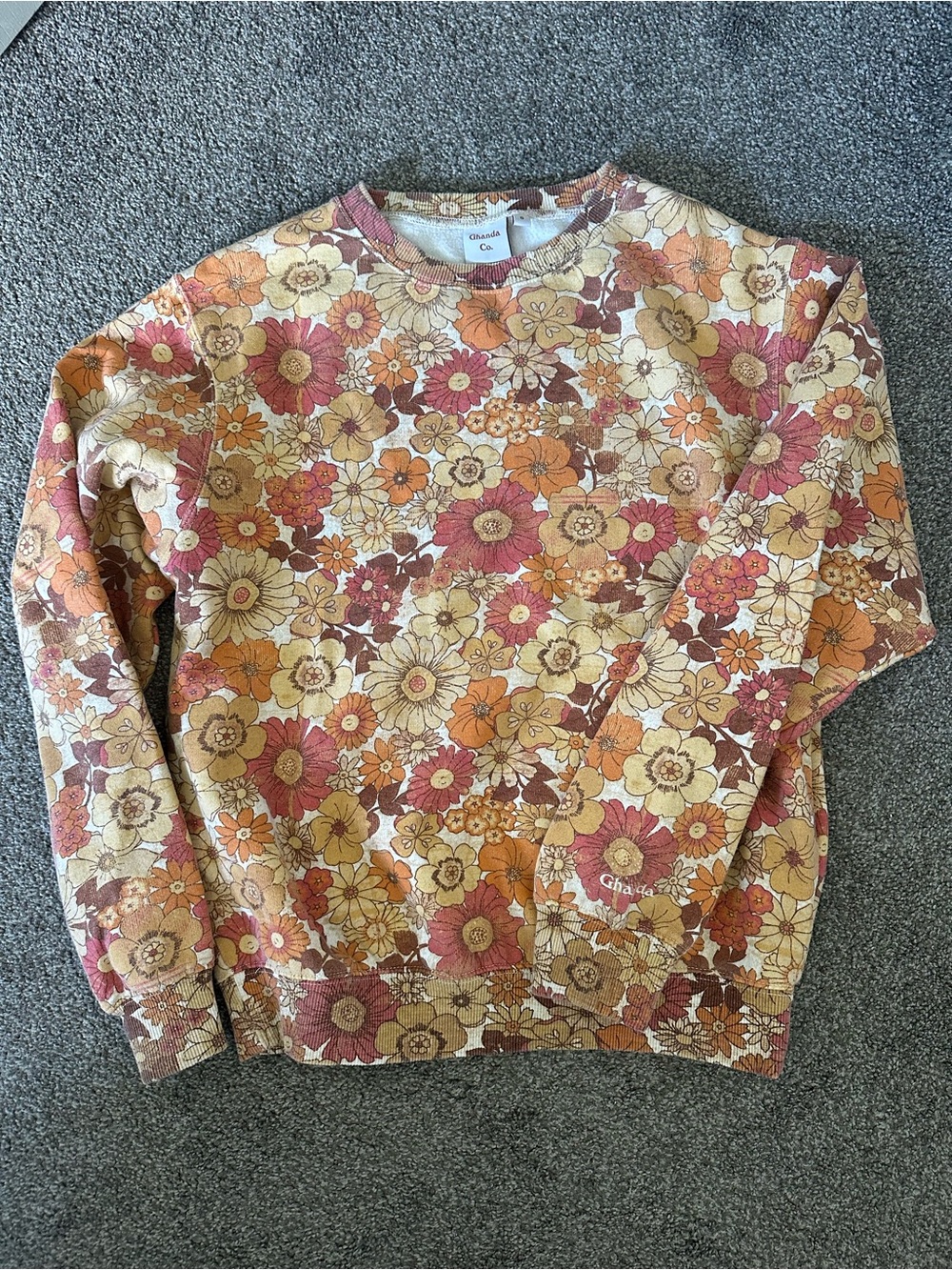 Floral Crewneck Sweater - Multicolor Floral